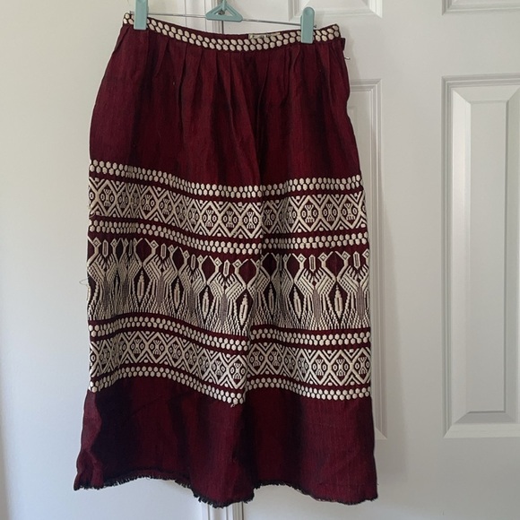 Vintage Maya Azteca Mexico Hand Made Skirt - Picture 4 of 12